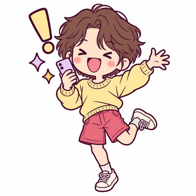 リアクション盛り盛りのイラスト(男性版)